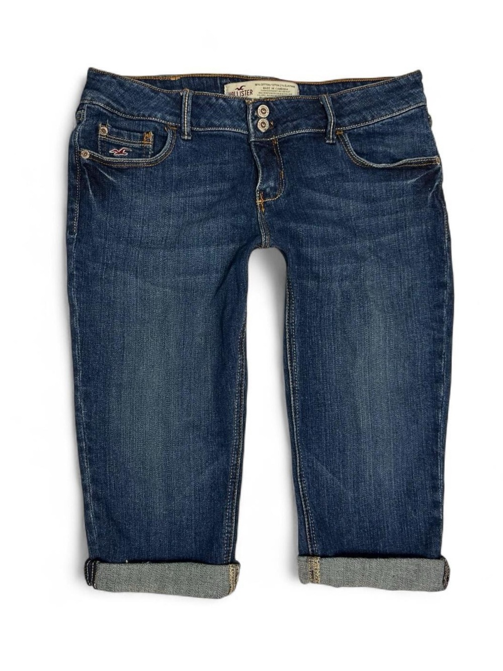 Y2K 2000s Hollister Low Rise Knee Length Denim Short